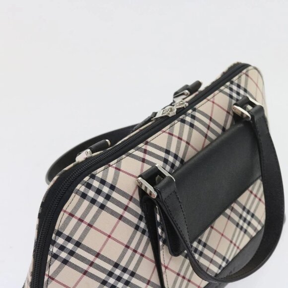 BURBERRY Nova Check Hand Bag Nylon Canvas Beige Auth - Picture 9 of 16